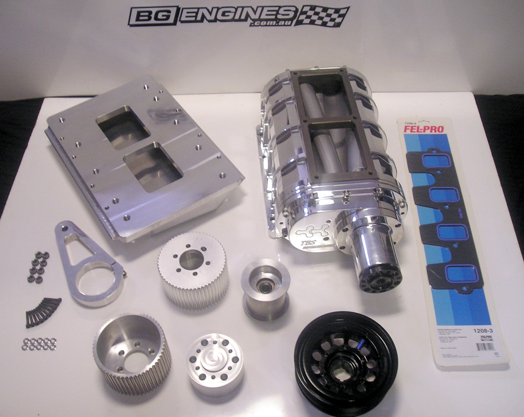 Blower kit with supercharger